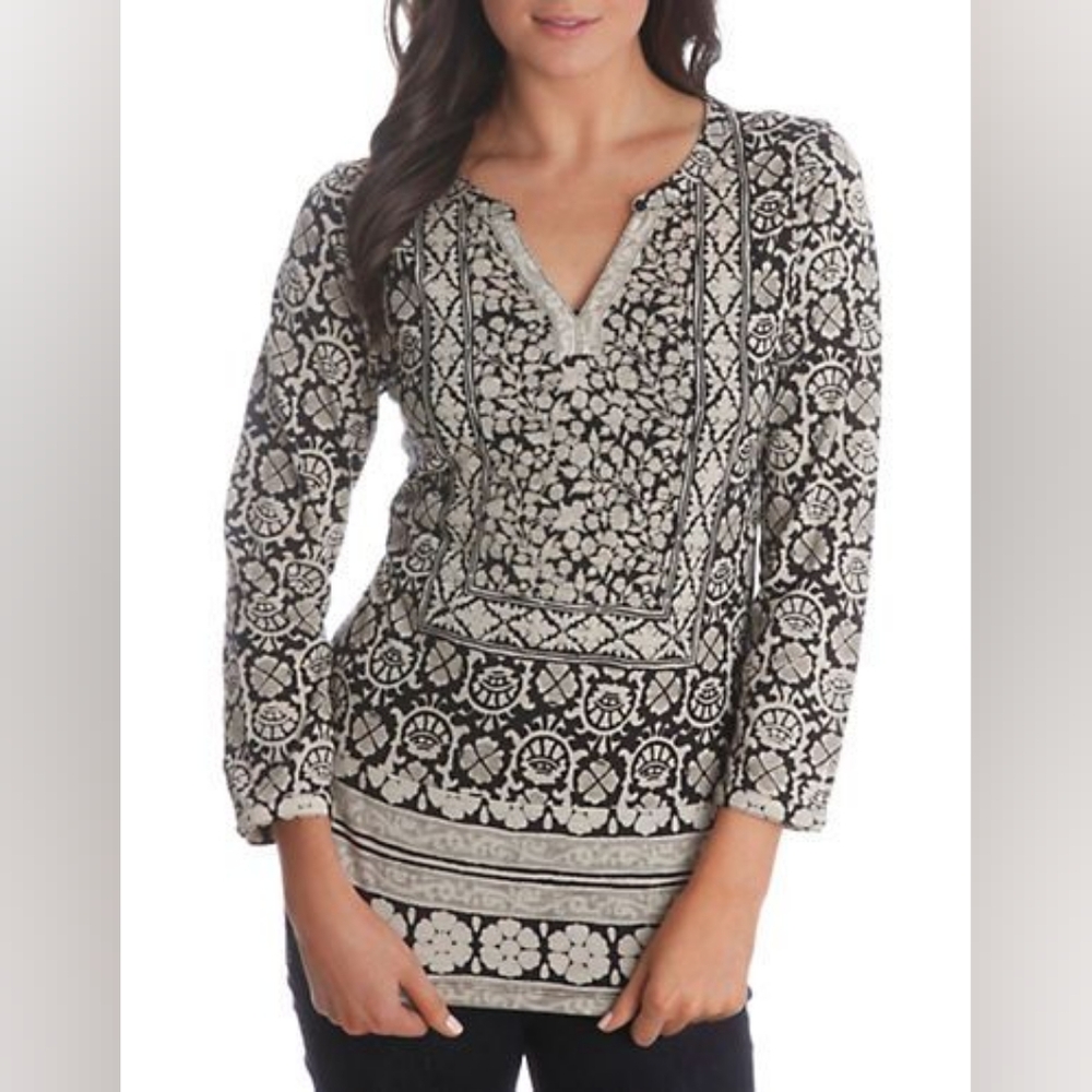 Lucky Brand Retro Peasant Top